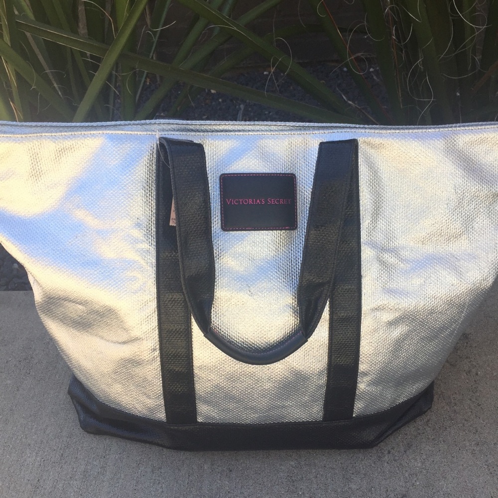 Victoria Secret Large Metallic Weekend Tote